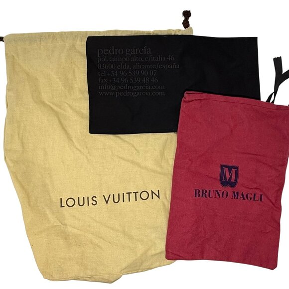 Lot Designer Dust Bags Pouches Louis Vuitton, Prada, Lanvin, Pliner, Armani +++ - Picture 3 of 5
